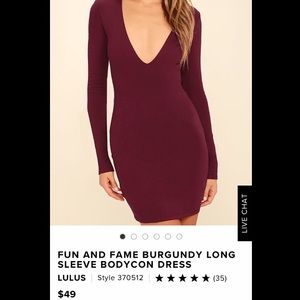Burgundy Lulus Dress